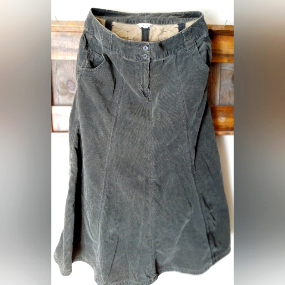 Cabi Corduroy Skirt Midi Length Sz 10